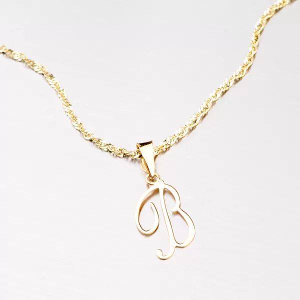 Přívěsek žluté zlato 585 - písmeno B 43-2937-B