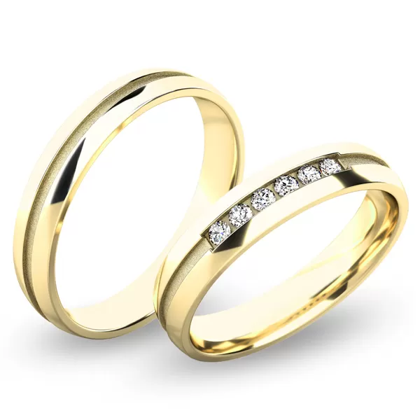 Snubní prsteny bílé zlato 585 zirkon 0.120 ct G/SI SP-61059