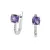 Dámské náušnice bílé zlato 585/1000 přírodní diamant 1.00 ct ametyst GKW48527AME