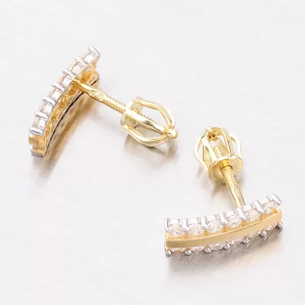 Peckové náušnice ze zlata 42-31044