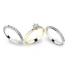 Set prstenů ze žlutého a bílého zlata 10819-SET02-ZB
