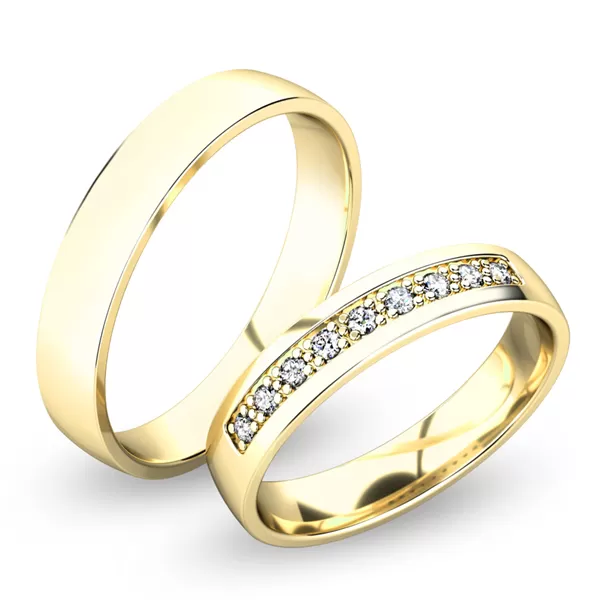 Snubní prsteny z bílého zlata SP-61058