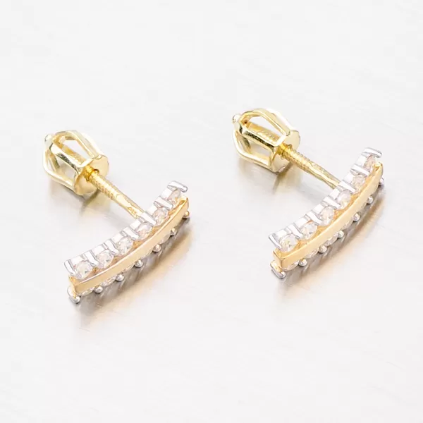 Peckové náušnice ze zlata 42-31044