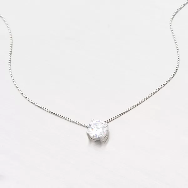 Stříbrný náhrdelník se zirkonem N1400006-0871-SLX