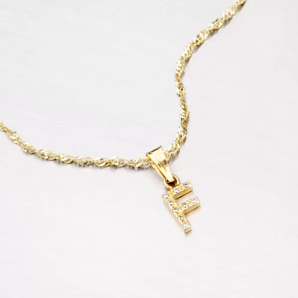 Zlatý přívěsek - písmeno F 13-152-F