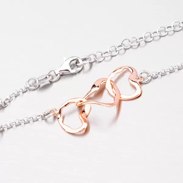 Stříbrný náramek se srdíčky B1500727-0331-SLX