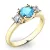 Dámský prsten žluté zlato 585/1000 přírodní diamant 0.50 ct G/SI topaz 10803Z-TPZ