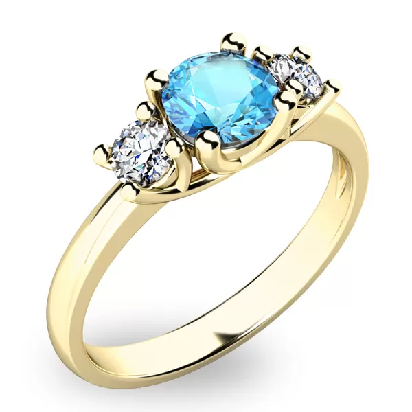 Prsten s topazem a diamanty 10803Z-TPZ