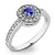 Dámský prsten bílé zlato 585/1000 přírodní diamant 0.150 ct G/SI safír 10802B-SAF