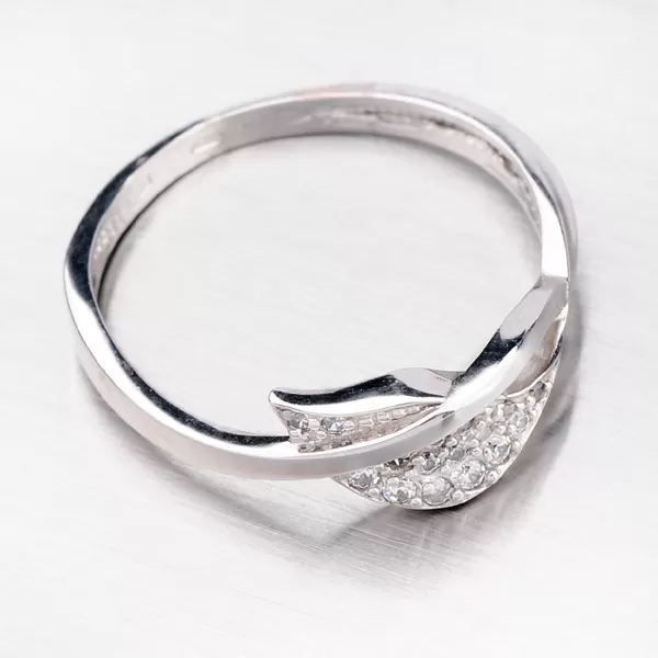 Dámský prsten bílé zlato 585 zirkon 41-NF52B