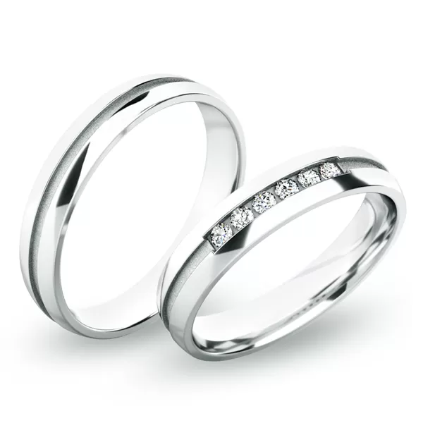 Snubní prsteny žluté zlato 585 zirkon 0.120 ct G/SI SP-61059