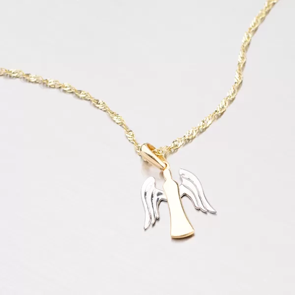 Zlatý přívěsek ve tvaru andělíčka 43-2608