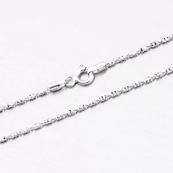 Stříbrný náramek zdobený facetami CHRS-TUBE2BRT-FT-030