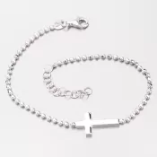 Náramek stříbro 925 křížkem 92003043-39-SLX