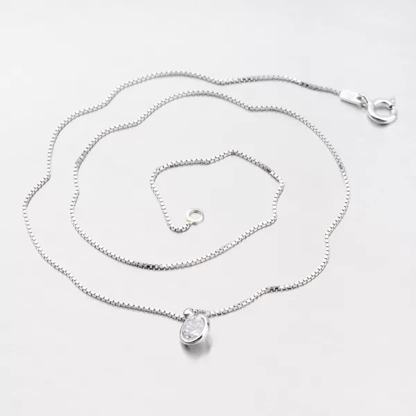 Náhrdelník s kulatým zirkonem M3014B