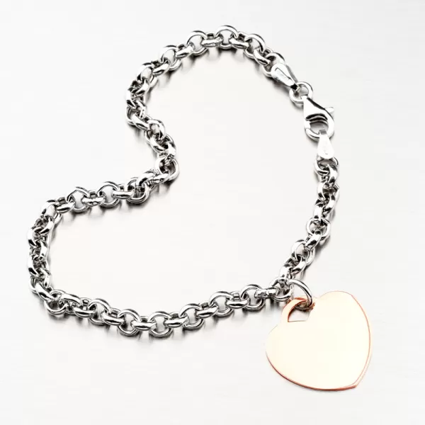 Dámský náramek stříbro 925 srdce s možností rytiny B1601696-1132-SLX