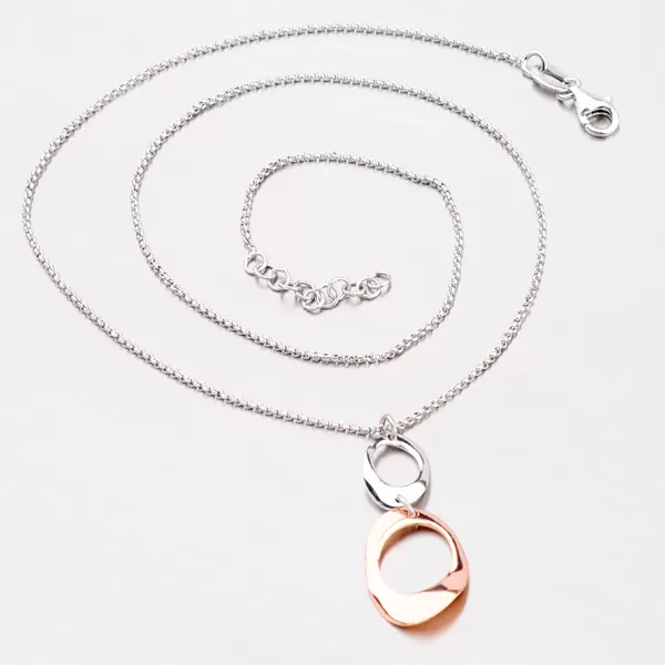 Dámský náhrdelník stříbro 925 pozlacenou ozdobou N1401581-0331-SLX