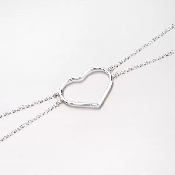 Stříbrný náramek se srdíčkem B1602764-0517-SLX