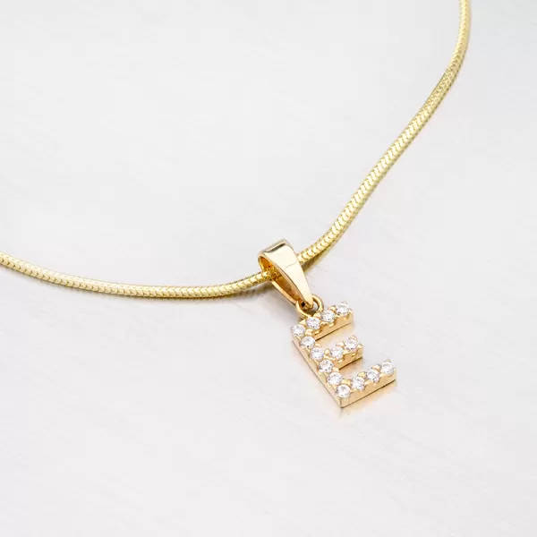 Zlatý přívěsek písmeno E - zlato 585 13-152-E