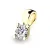 Dámský přívěsek žluté zlato 585/1000 přírodní diamant 0.090 ct G/SI 10833-ZL