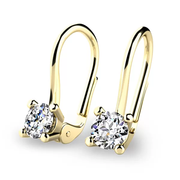 Visací diamantové náušnice 10827-375-ZL-DIA
