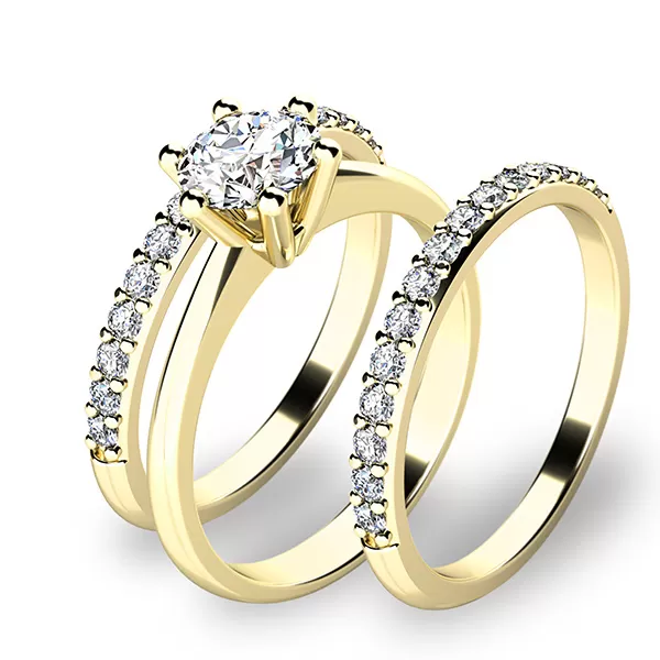 Zásnubní set ze žlutého zlata 10720-SET02-ZZ