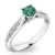 Dámský prsten bílé zlato 585/1000 přírodní diamant 0.300 ct G/SI smaragd 10745B-SMAR