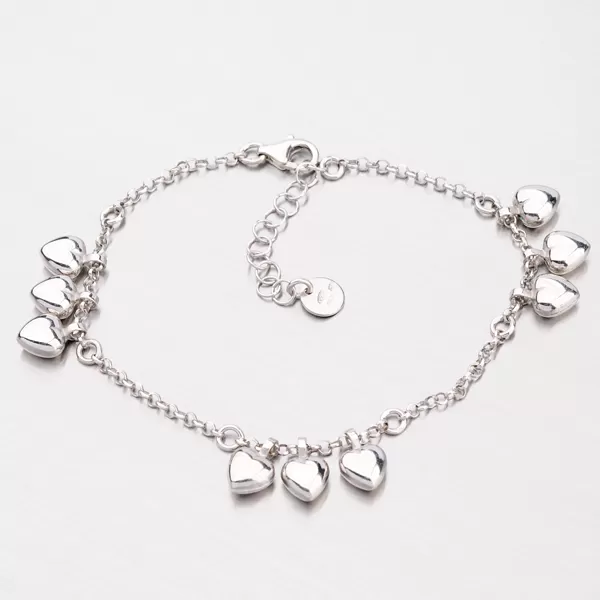 Dámský náramek stříbro 925 decentními srdíčky B1602542-0863-SLX