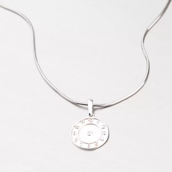 Přívěsek křtící hodiny z bílého zlata 687-0043