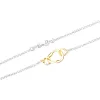 Dámský náhrdelník stříbro 925 pozlacenými ozdobami N1500339-0331-SLX