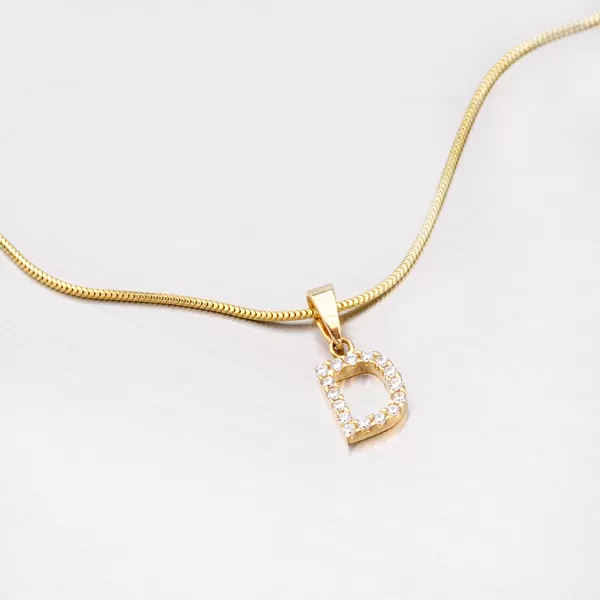 Zlatý přívěsek písmeno D - zlato 585 13-152-D