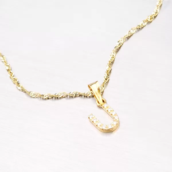 Zlatý přívěsek - písmeno U 13-152-U