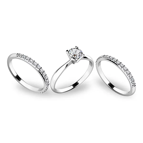 Krásný set zásnubních prstenů 10770-SET02-BB