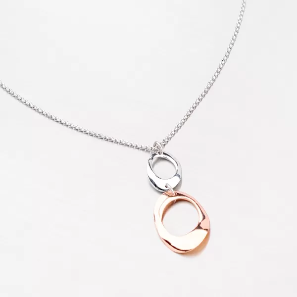 Dámský náhrdelník stříbro 925 pozlacenou ozdobou N1401581-0331-SLX