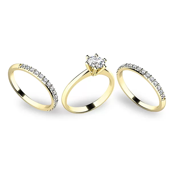 Zásnubní set ze žlutého zlata 10720-SET02-ZZ