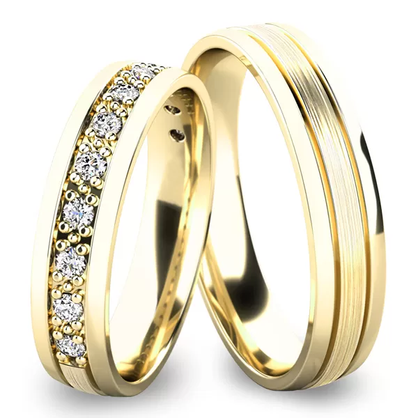 Snubní prsteny bílé zlato 585 zirkon 0.165 ct G/SI SP-61052