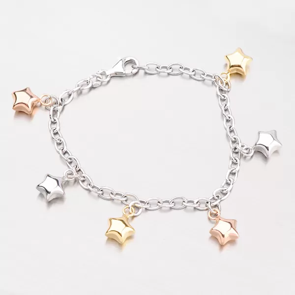 Dámský náramek stříbro 925 hvězdičkami 92003043-46-SLX