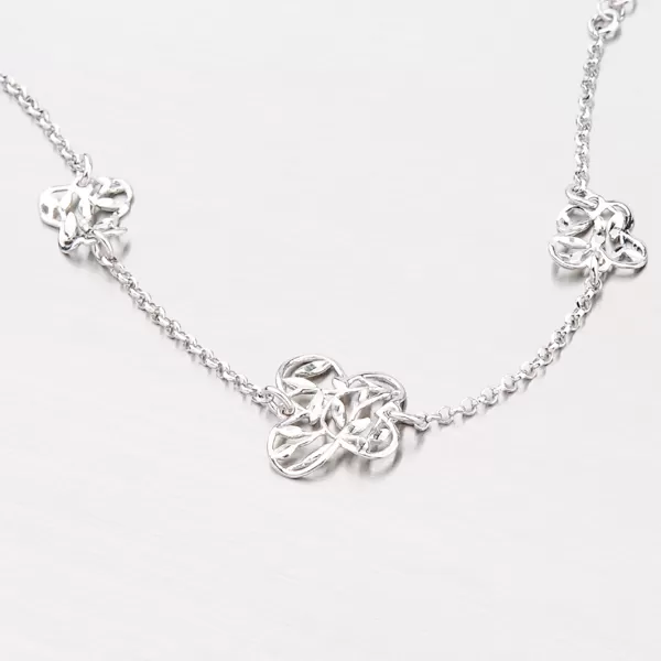 Stříbrný náramek s motýlky B1502656-0331-SLX