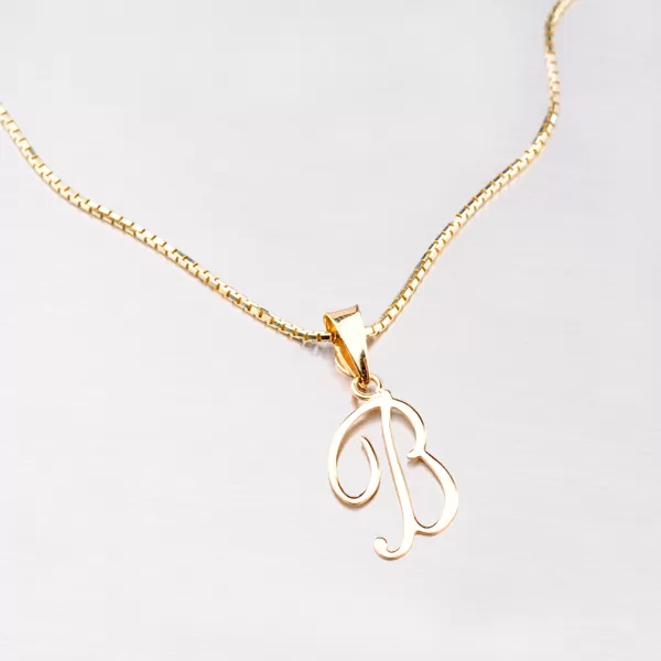 Přívěsek žluté zlato 585 - písmeno B 43-2937-B