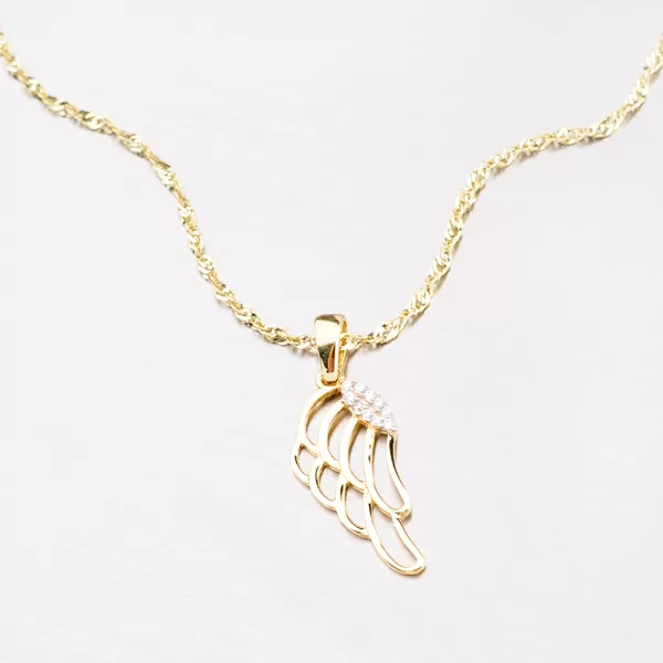 Andělské křídlo - přívěsek ze žlutého zlata 43-21392