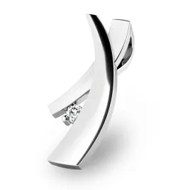 Dámský přívěsek bílé zlato 585/1000 přírodní diamant 0.026 ct G/SI 10855-B-DIA