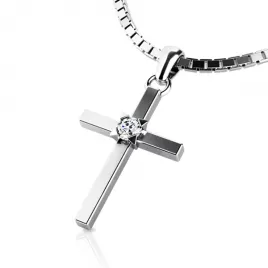 Zlatý kříž s diamantem 10872-B-DIA