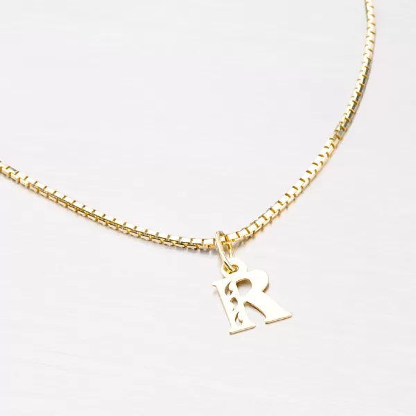 Dětský přívěsek žluté zlato 585 písmeno R 442-0002-R