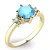 Dámský prsten žluté zlato 585/1000 přírodní diamant 0.90 ct G/SI topaz 10856Z-TPZ