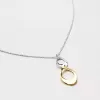 Stříbrný náhrdelník s pozlacenou ozdobou N1401582-0331-SLX