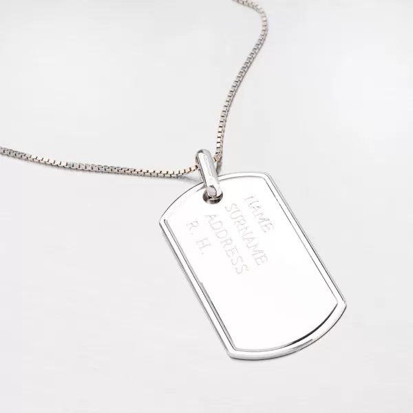 Stříbrný přívěsek - armádní známka P1400424-0009-SLX