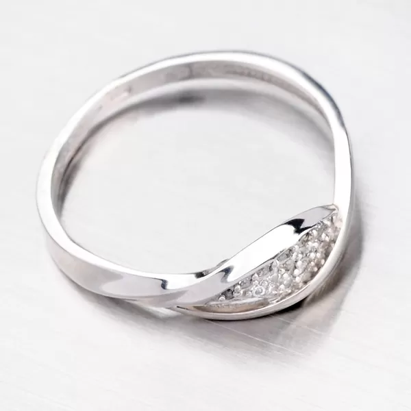 Dámský prsten bílé zlato 585 zirkon 41-NF52B