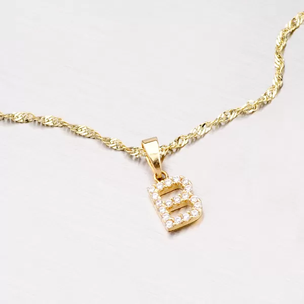 Zlatý přívěsek - písmeno B 13-152-B