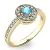Dámský prsten žluté zlato 585/1000 přírodní diamant 0.150 ct G/SI topaz 10802Z-TPZ
