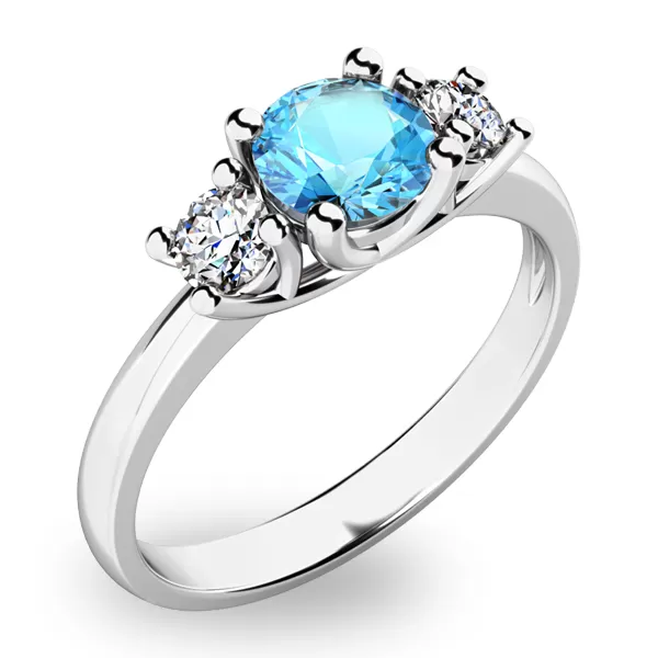 Prsten s topazem a diamanty 10803B-TPZ